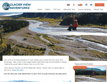 Tablet Screenshot of glacierviewadventures.com